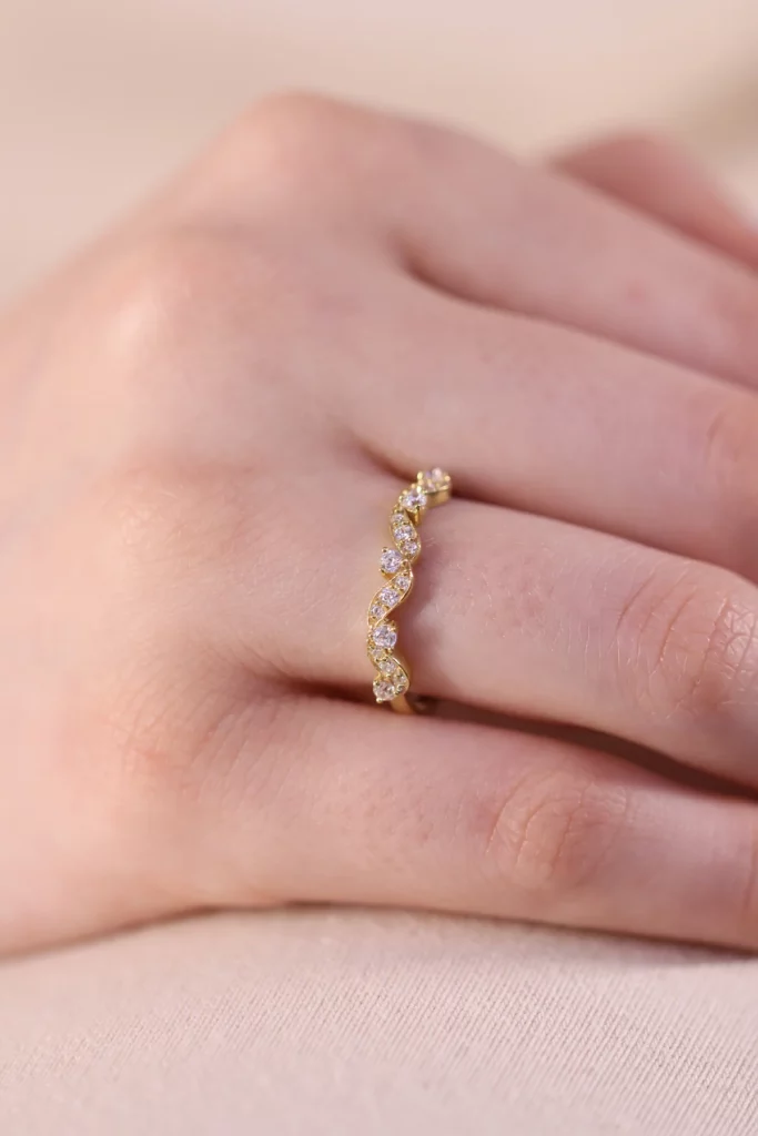Marquise Diamond Silver Ring