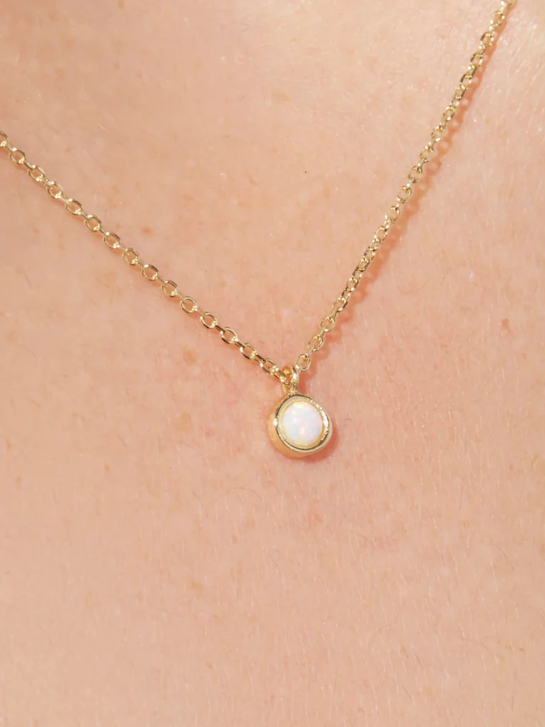 Opal Silver Necklace