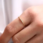 Twisted Diamond Wedding Silver Band