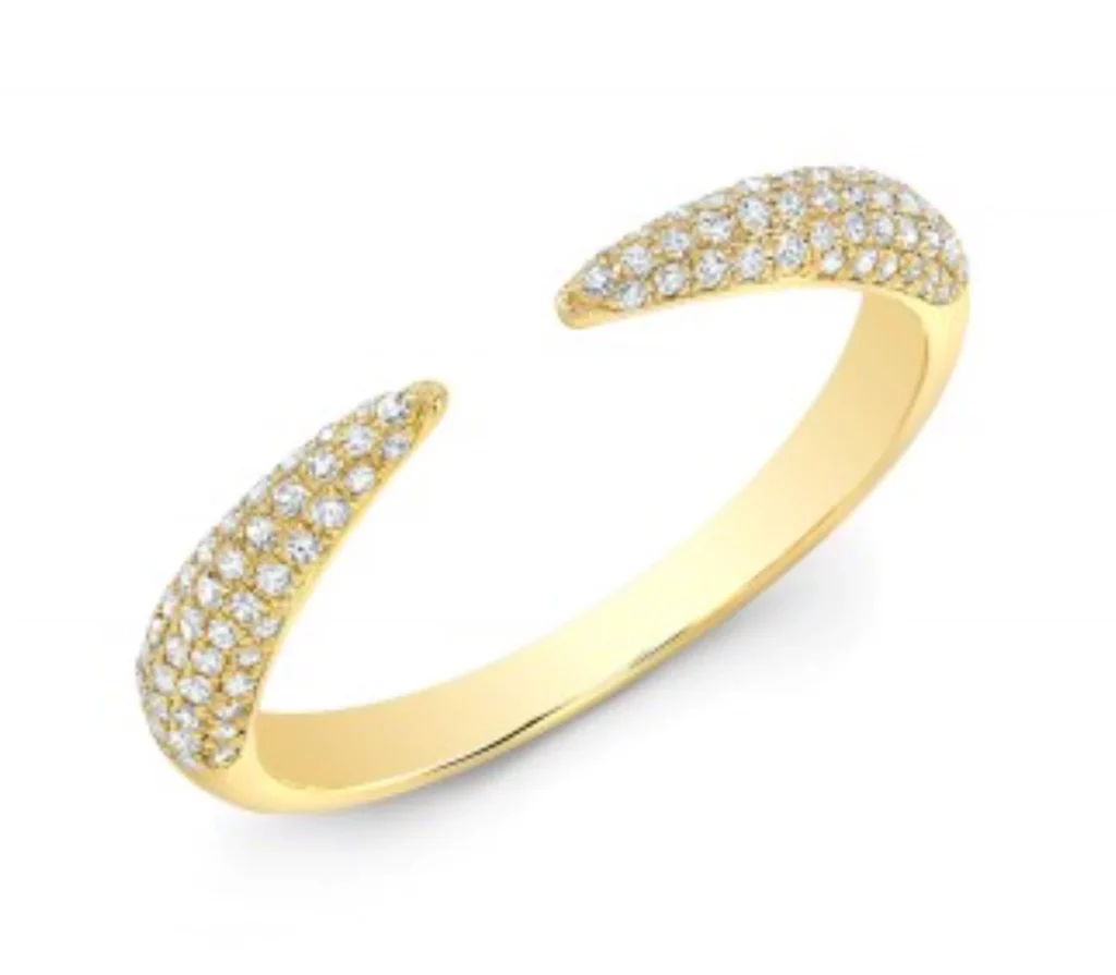 Diamond Claw Silver Ring