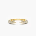 Swarish Jewels Diamond Claw Silver Ring