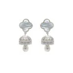 925 Sterling Silver Pearl Jhumka Earrings