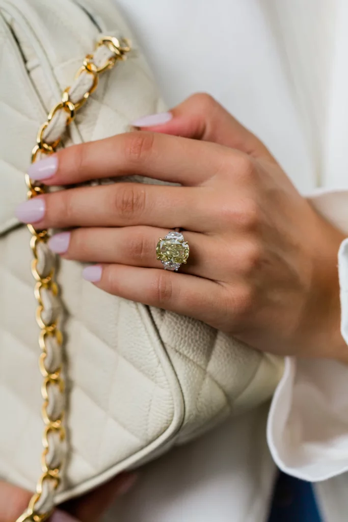 7.2 Carat Cushion Cut Diamond Solitaire Silver Ring