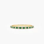 Diamond Alternating Eternity Silver Ring