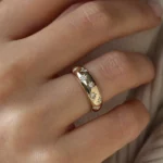 Swarish Jewels 6MM Dome Star Setting Cz Diamond Sliver Ring
