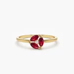 Stackable Half Bezel Diamond Eternity Silver Ring