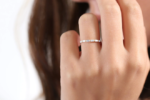 Swarish Jewels Baguette CZ Diamond Wedding Silver Ring