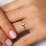 Diamond Hamsa Silver Ring