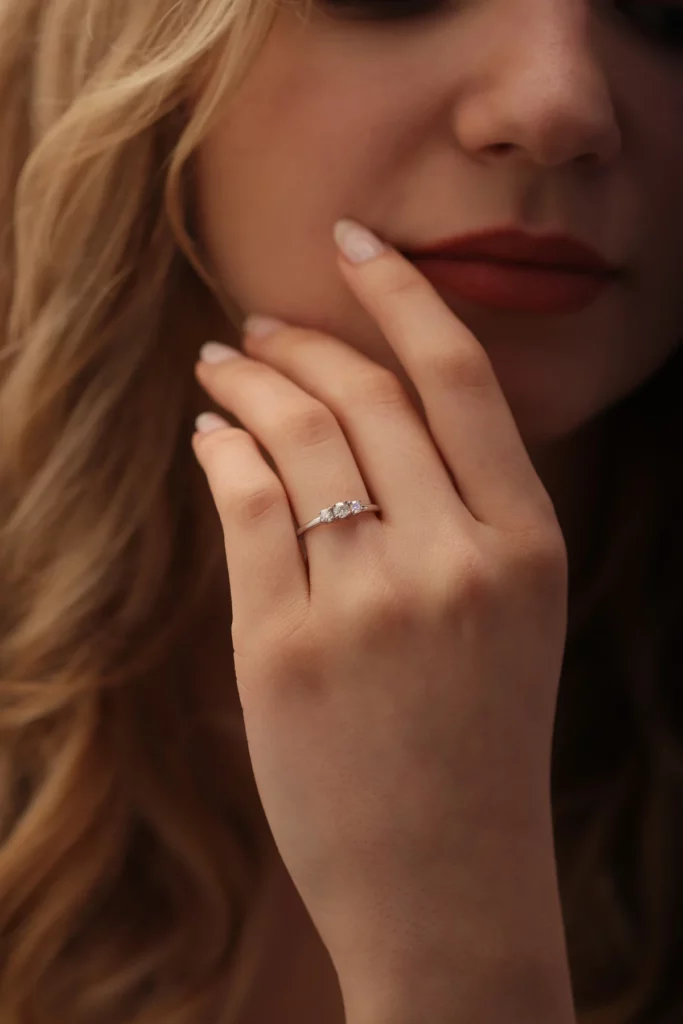 CZ Diamond Minimalist Silver Ring