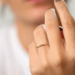 Spike Pyramid Eternity Sliver Ring