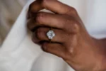 2.9 Carat Oval Cut Diamond Silver Ring