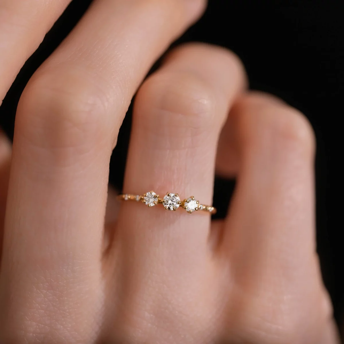 Petite Diamond Tempo Silver Ring