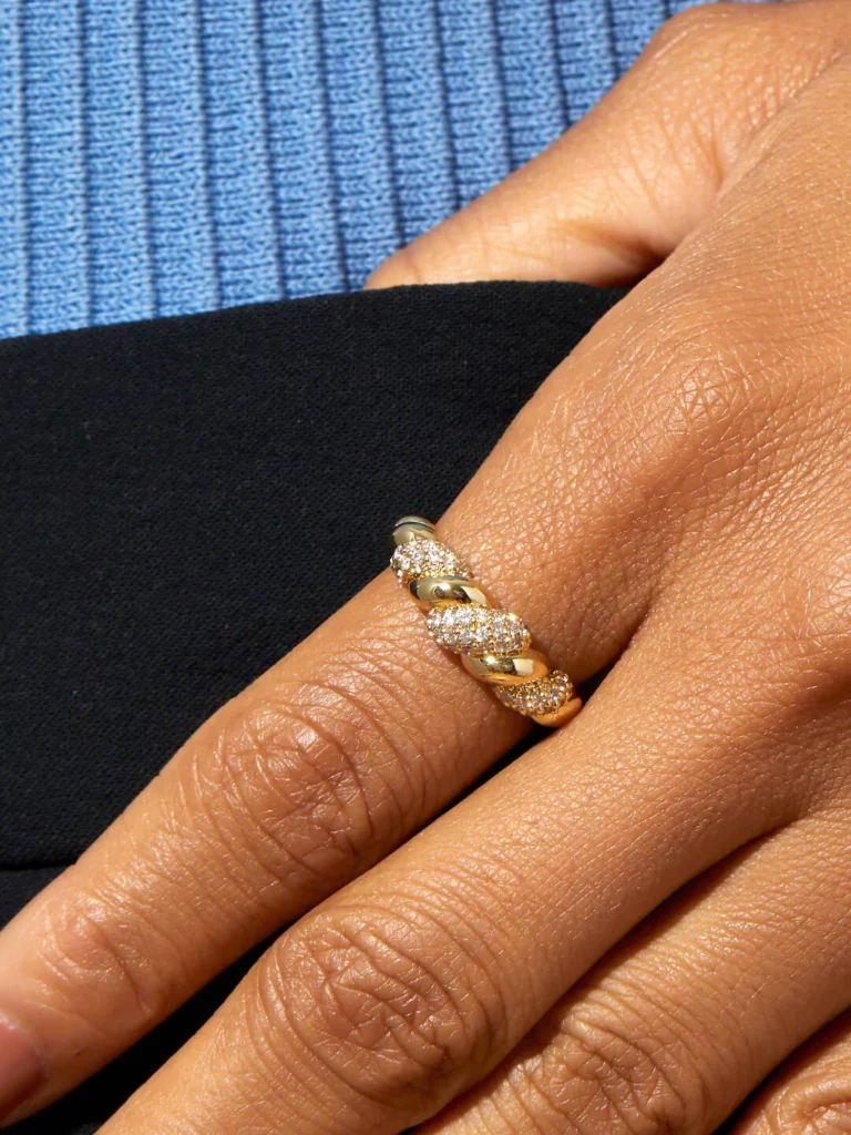Swarish Jewels Rope Pave Ring