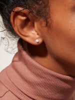 925 Sterling Silver Pearl Stud Earrings