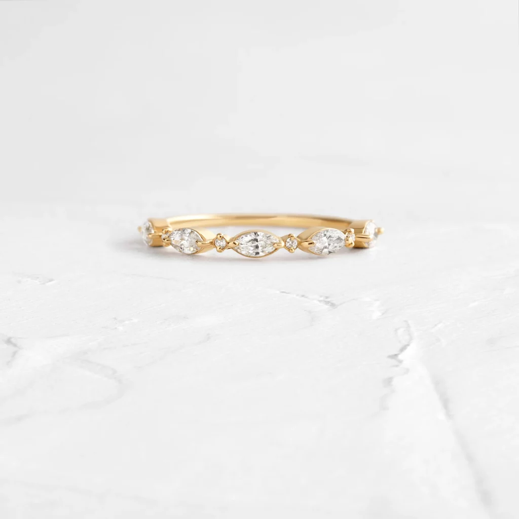 Diamond Interwoven Silver Band