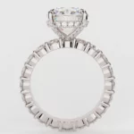 Brilliant Round Cut Diamond Solitaire Silver Ring