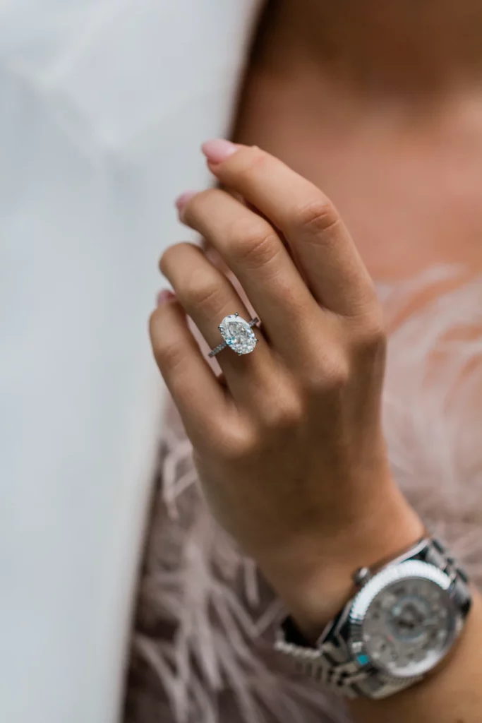 6.3 Carat Oval Cut Diamond Silver Ring