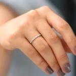 The 7 Stone Baguette CZ Diamond Wedding Silver Ring