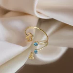 Custom Initial Gemstone Ring