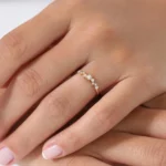 Multistone Cz Diamond Cluster Silver Ring
