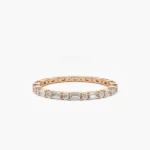 Round Cz Diamond Full Eternity Sliver Ring