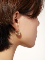 925 Sterling Silver Twisted Hoop Earrings