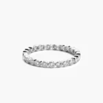 Round Brilliant Cut Cz Diamond Eternity silver Ring