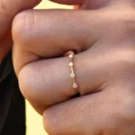 Cz Diamond Stacking Silver Ring