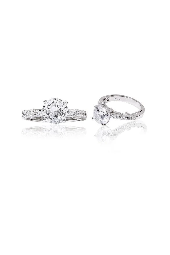 925 Sterling Silver Diamond Ring