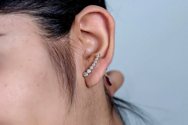 925 Sterling Silver Ear Climber