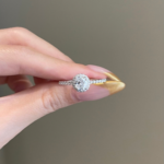 0.8 Carat Oval Cut Diamond Silver Ring