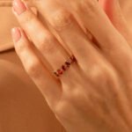 Garnet Statement Ring Women
