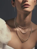 Pear Diamonds With Cascading Pearl Earrings