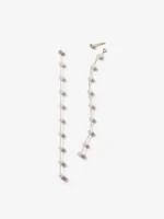 Hanging Chain White Pearl Earrings