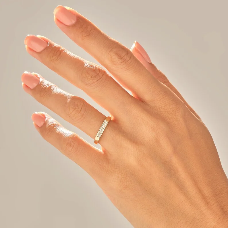 Pave Signet Bar Ring