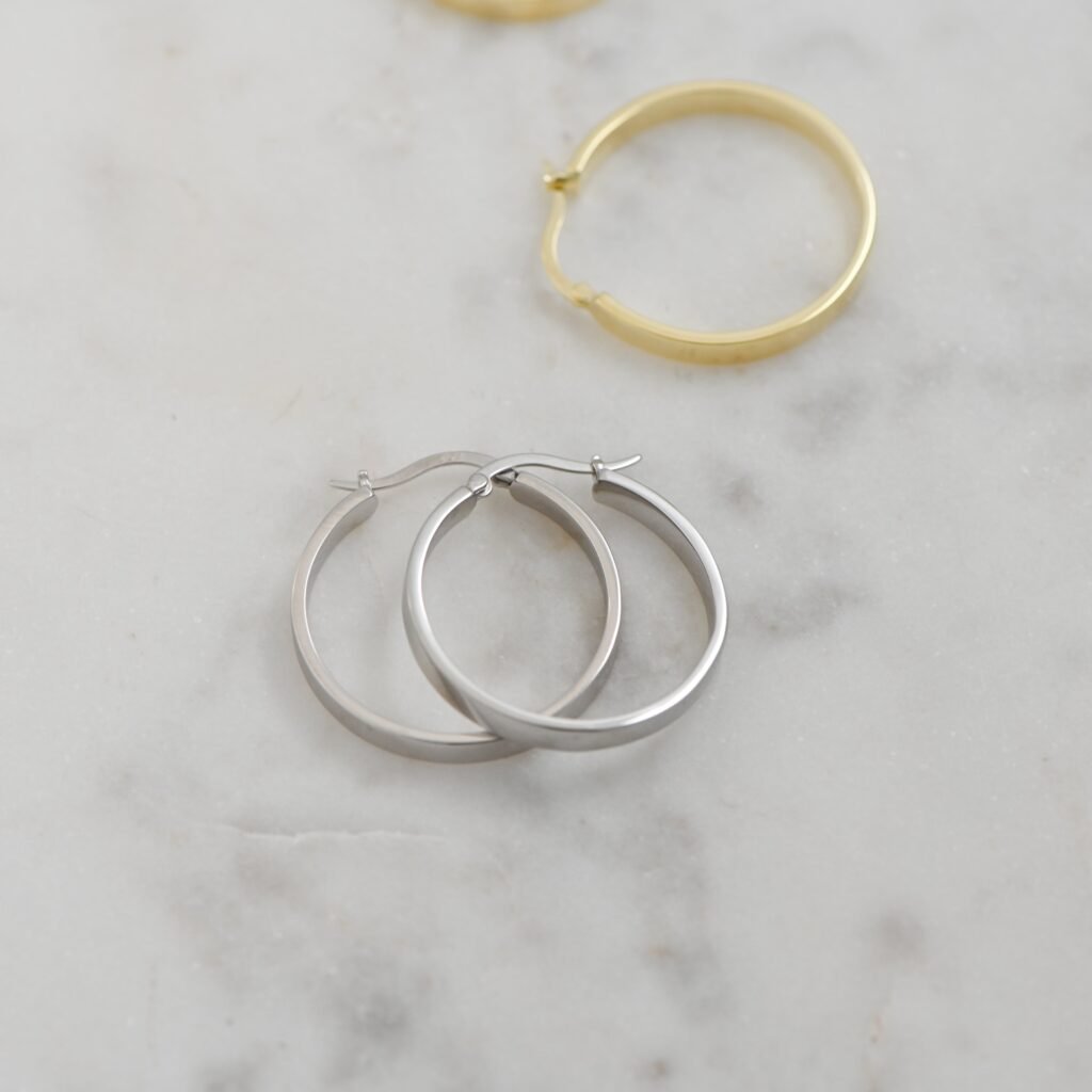 28mm Flat Hoop Earrings