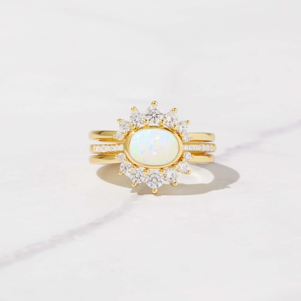 3 Set Opal Ring