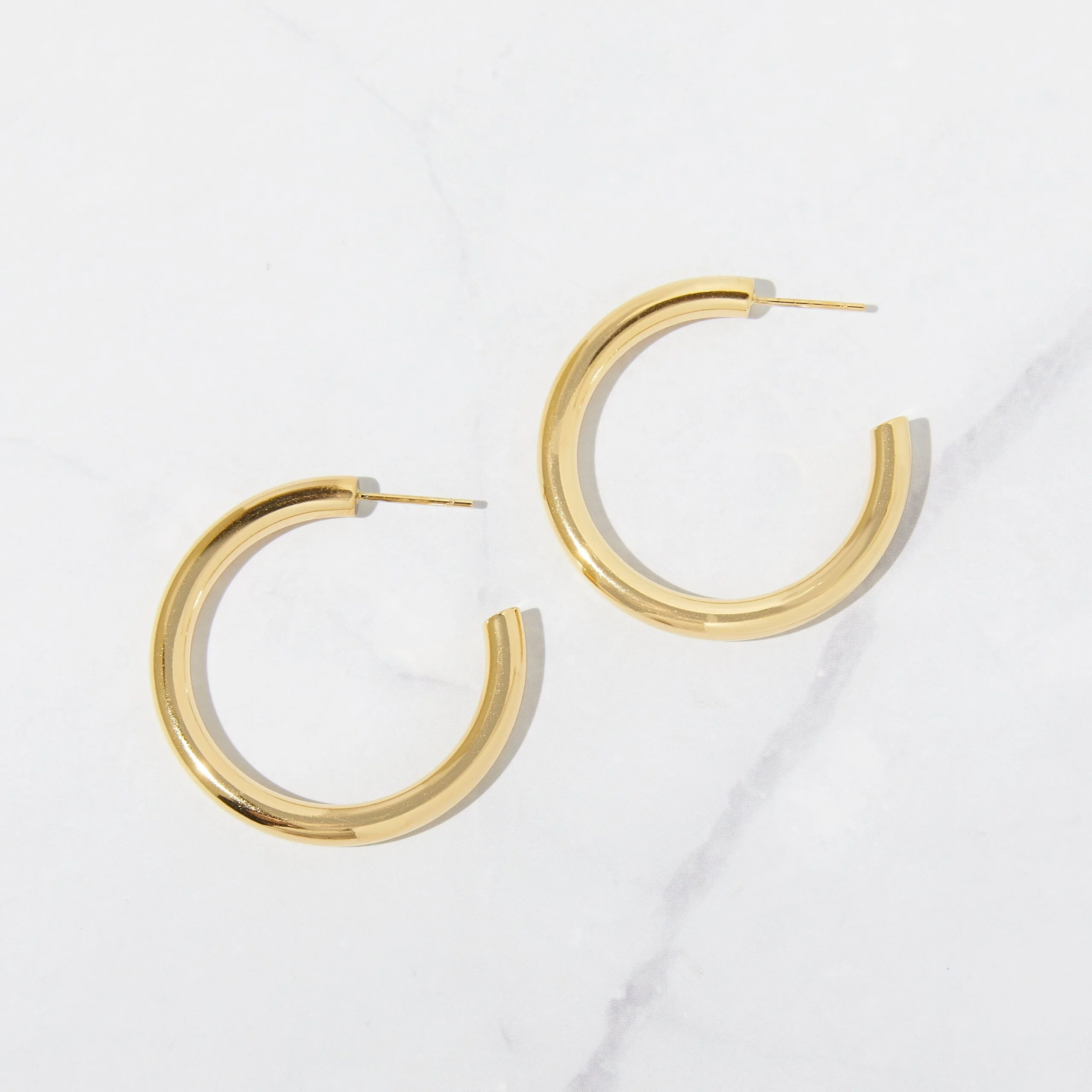 35mm Gold Hoop Earrings 35mm Gold Hoop Earrings