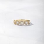 5 Stone Halo Ring
