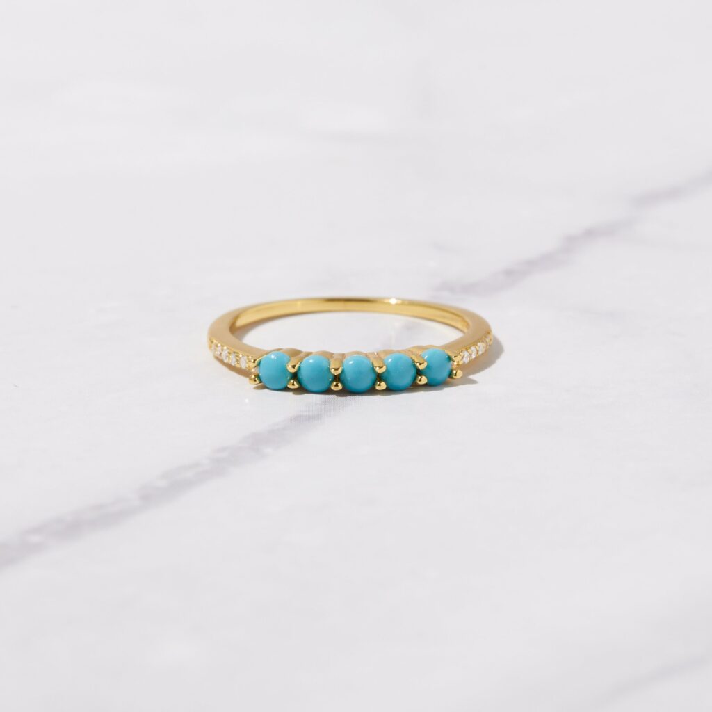 5 Stone Turquoise Ring