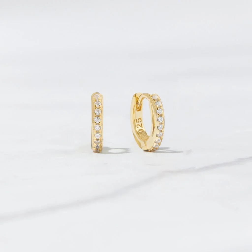 6mm CZ Huggie Hoops