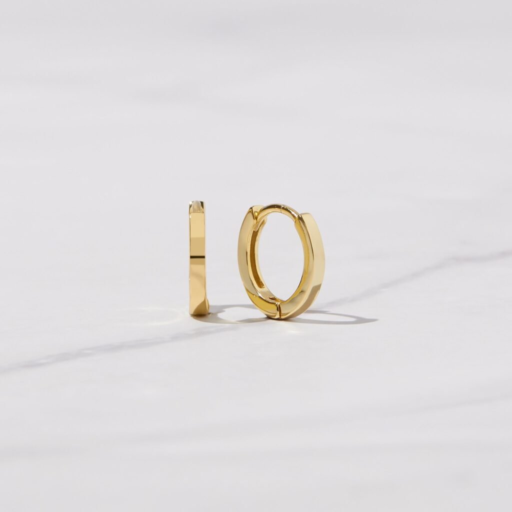 9mm Plain Huggie Hoops