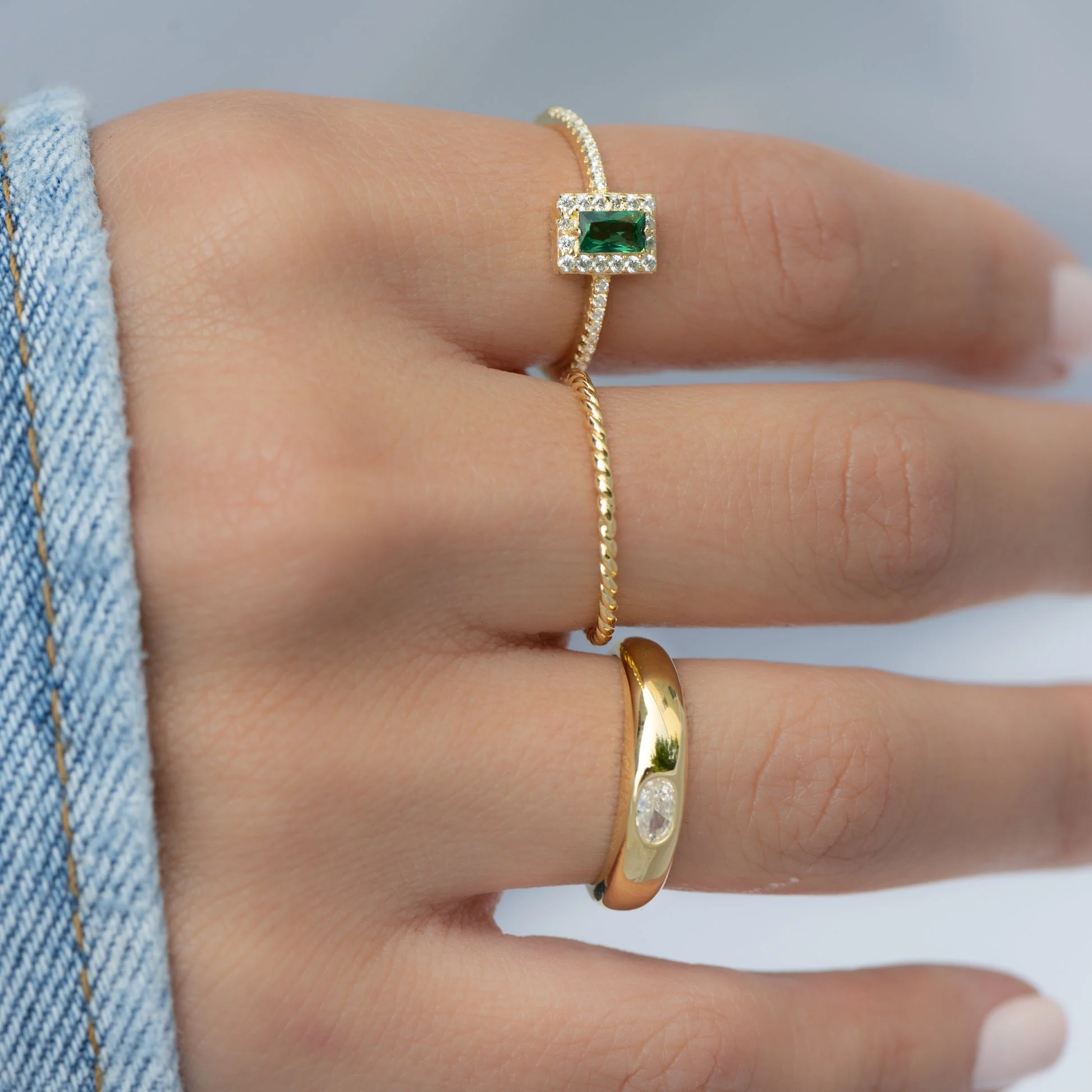 Swarish Jewels Emerald CZ Ring - Image 4