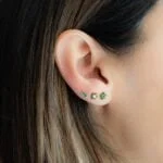 Swarish Jewels Emerald Flower Studs - Image 5