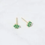 Swarish Jewels Emerald Flower Studs - Image 4