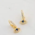 Swarish Jewels Evil Eye Charm Huggies - Image 3