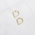 Swarish Jewels Geometric Hoop Earrings - Image 4