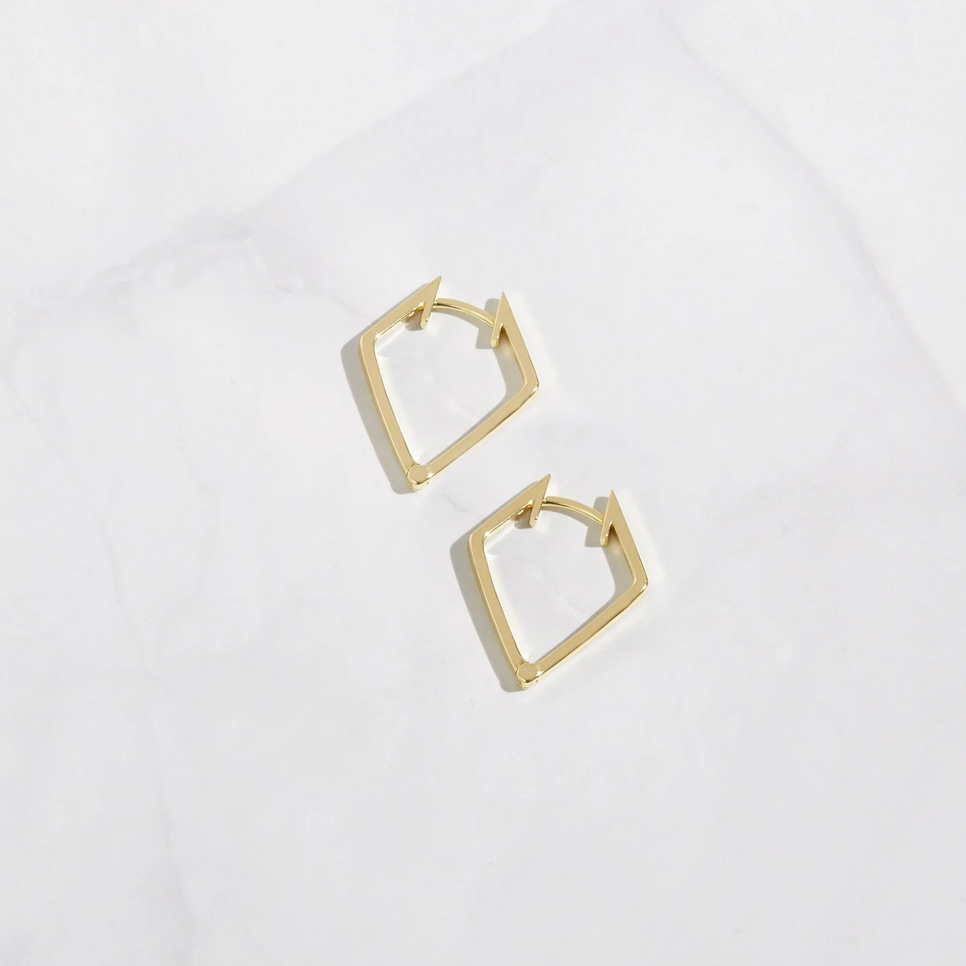 Swarish Jewels Geometric Hoop Earrings - Image 4