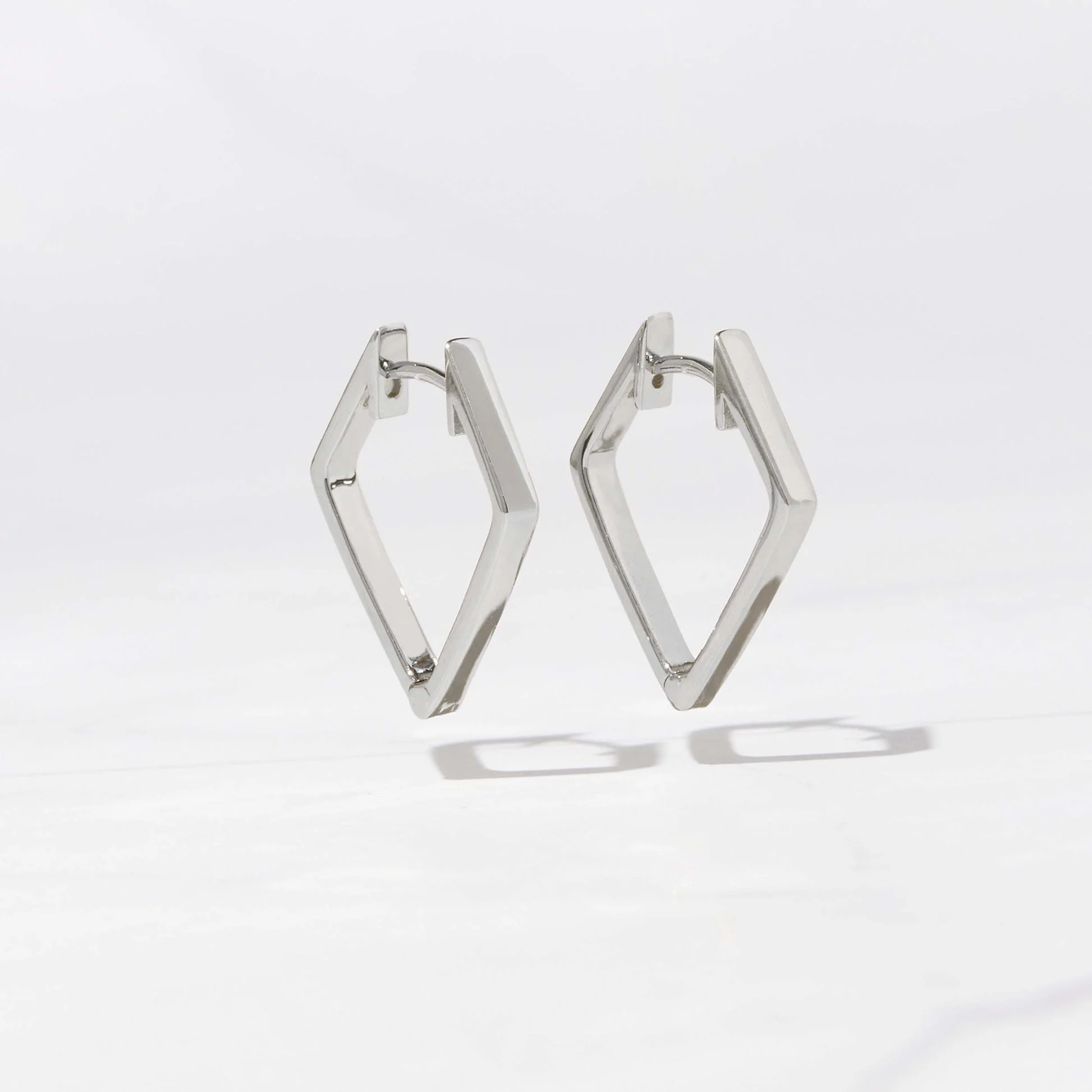 Swarish Jewels Geometric Hoop Earrings - Image 3