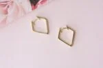 Swarish Jewels Geometric Hoop Earrings - Image 2